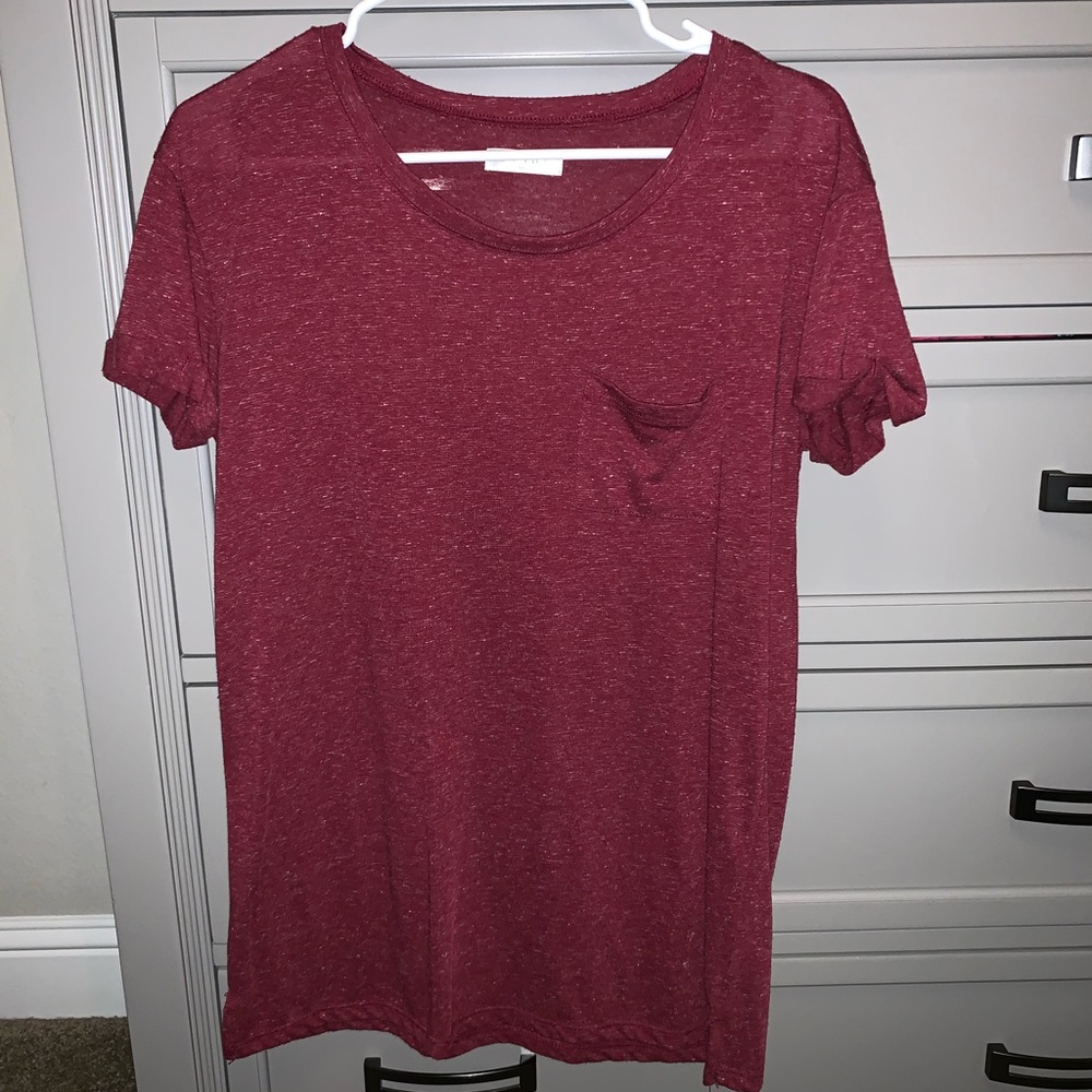 •Maroon T-shirt made by AWAKE